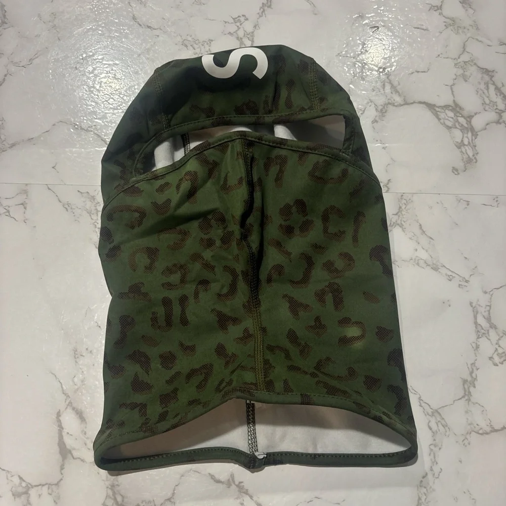 Supreme leopard reactive ski mask